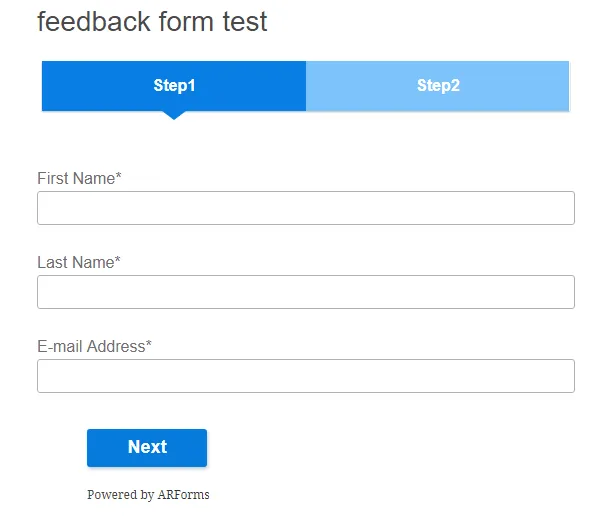 multi step form