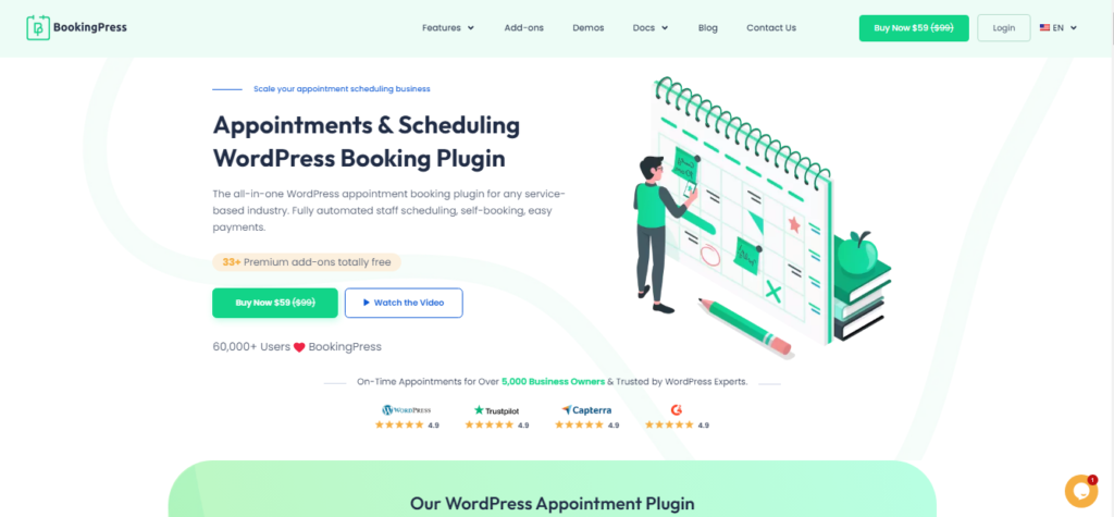 BookingPress WordPress booking plugin