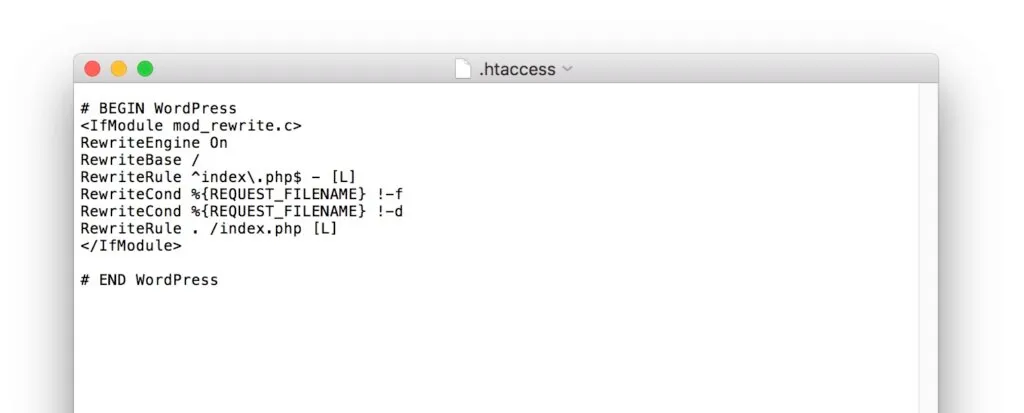 Check the .htaccess File