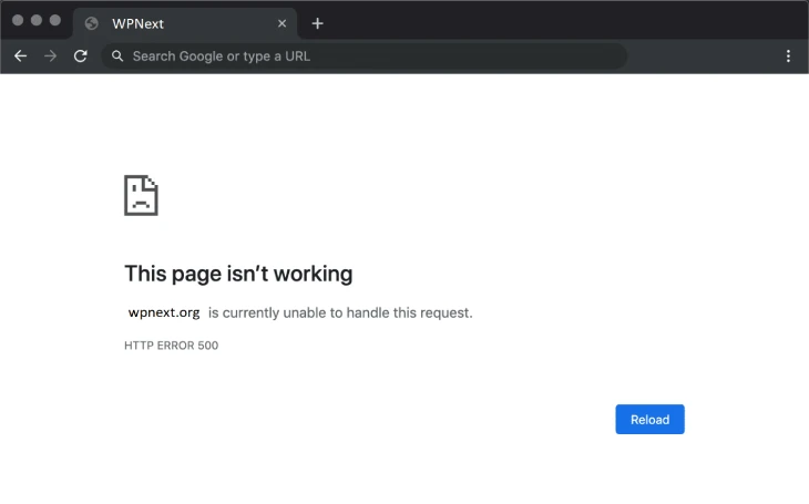error page