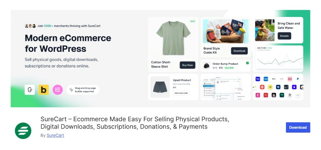 SureCart plugin page