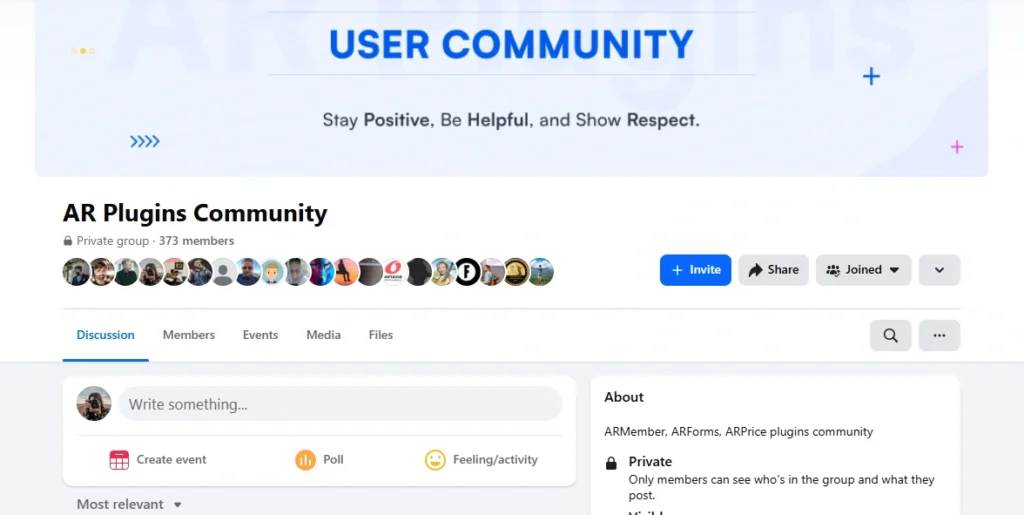 ARMember Facebook Support Group