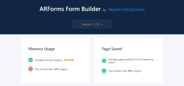 ARForms Performance and Compatibility