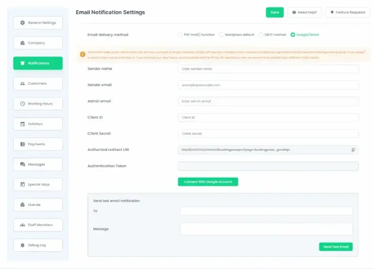 BookingPress Automated Email and SMS Notifications
