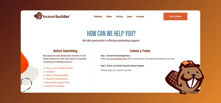 Beaver Builder Good Support