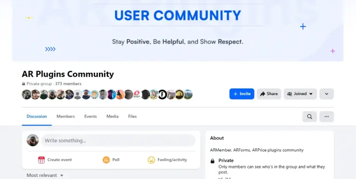 ARMember Facebook Support Group