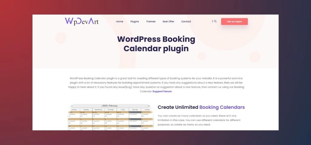 WordPress Booking Calendar Plugin
