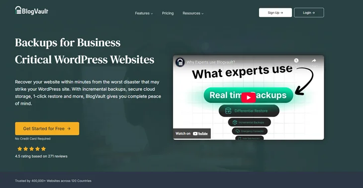 blogvault wordpress backup plugin