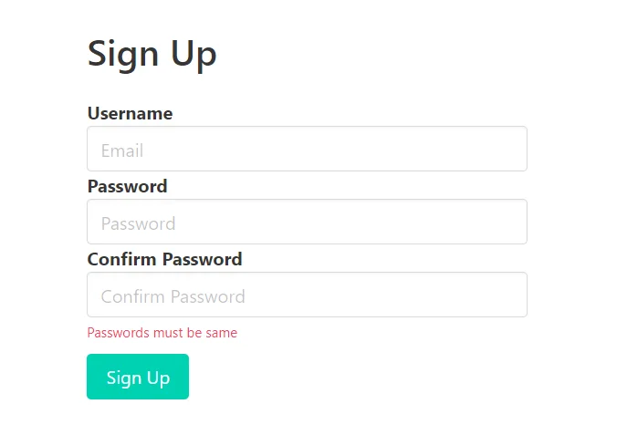 confirm password field