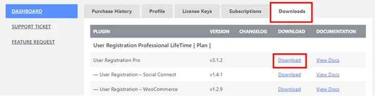 download user registration & membership plugin