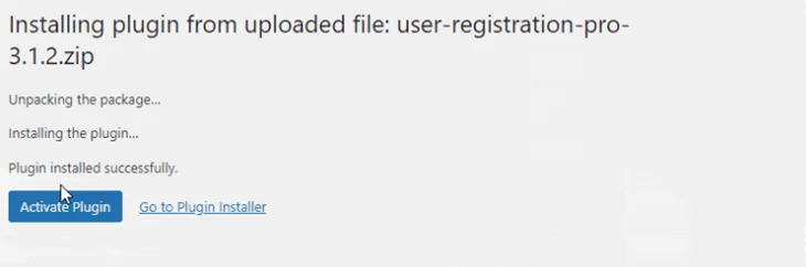 upload and activate plugin