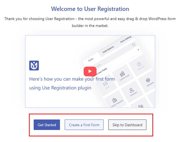 user registration & membership plugin setup wizard