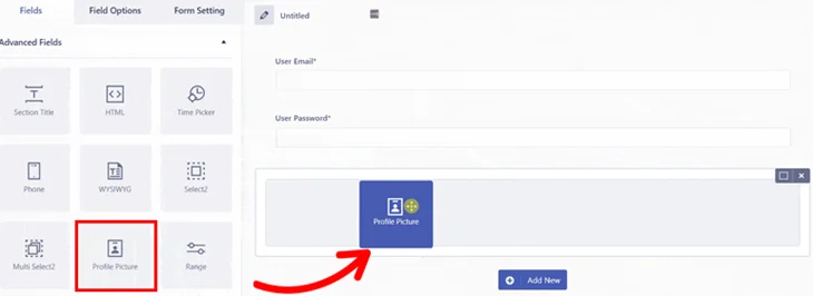 add profile picture field