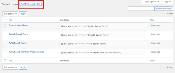 add search form in ivory search