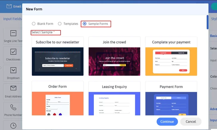 arforms sample forms
