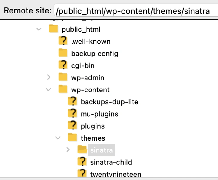 wordpress site on ftp