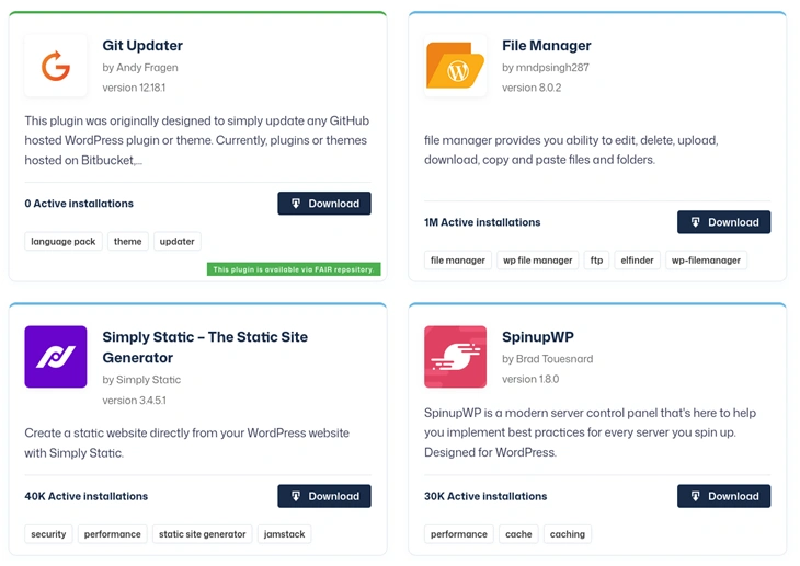 fair package manager