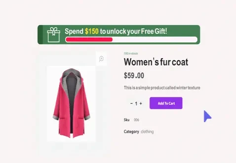 real-time cart progress bar