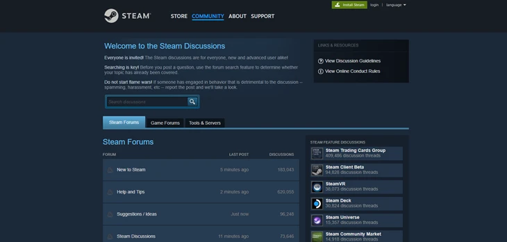 steam forum