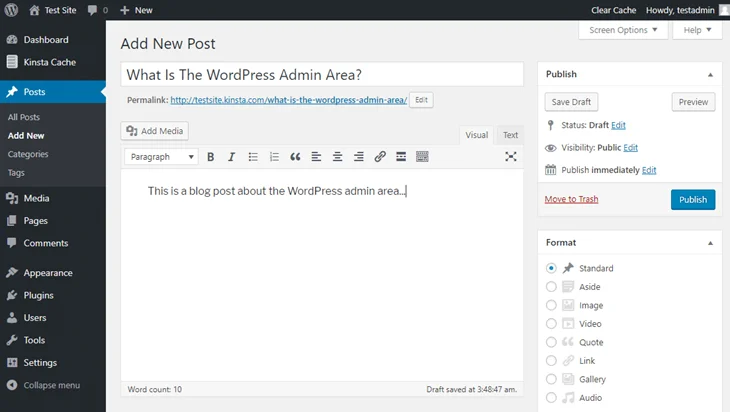 wordpress post editor