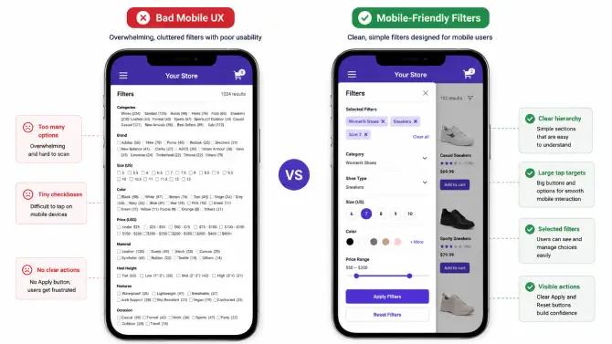 use mobile-friendly filters
