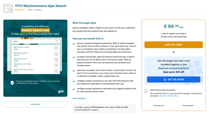yith woocommerce ajax